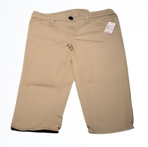 Christopher & Banks Tan Beige Skimmer Straight Fit Mid Rise Pants New With Tags